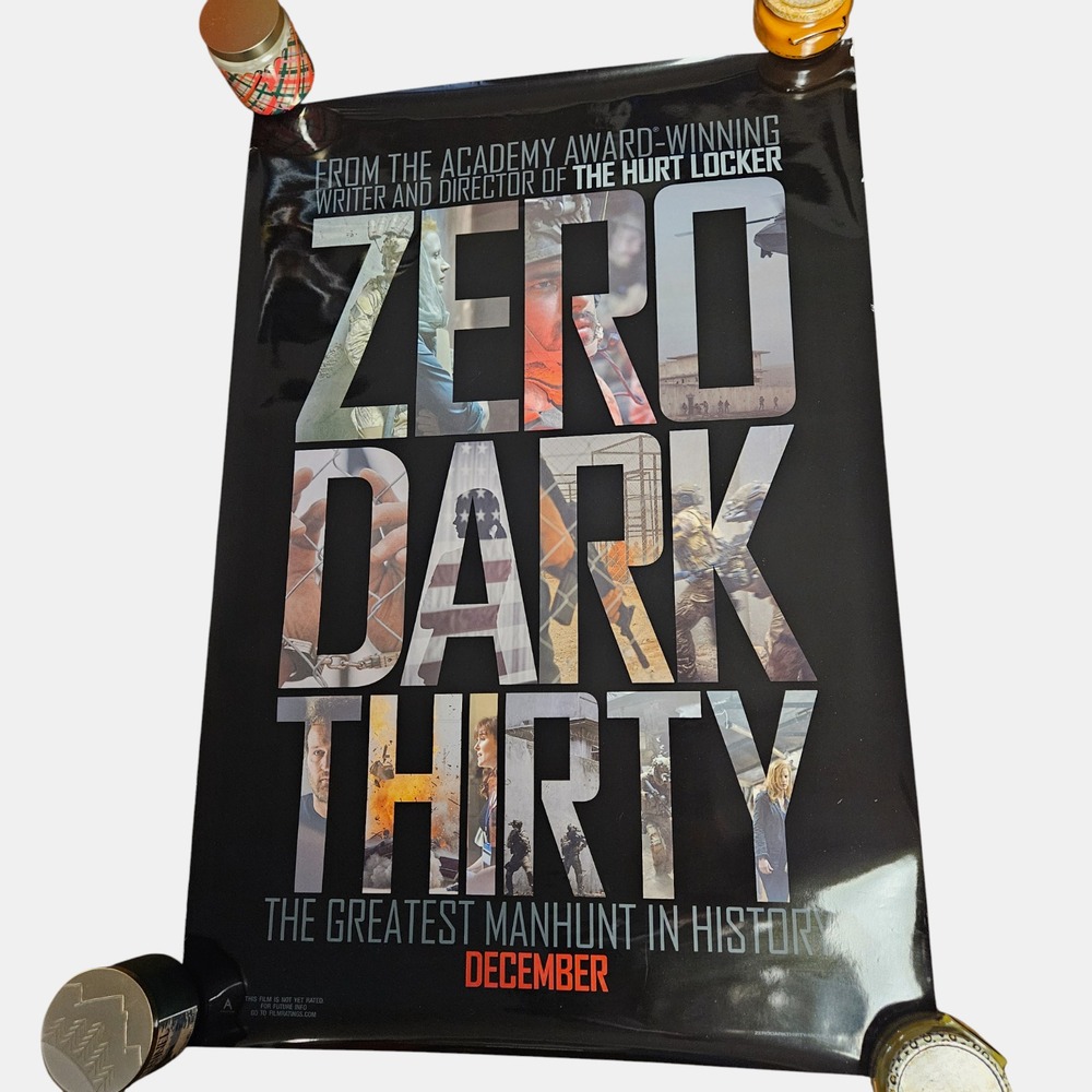 Zero Dark Thirty 2012 Promo Movie Poster 27x40 Jessica‎ Chastain Jason Clarke